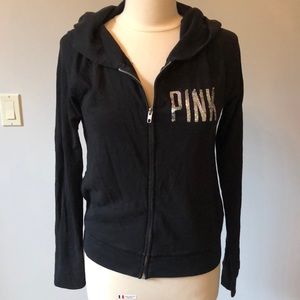 PINK VS black zip up